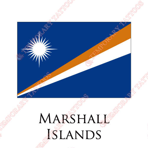 Marshall Islands flag Customize Temporary Tattoos Stickers NO.1926